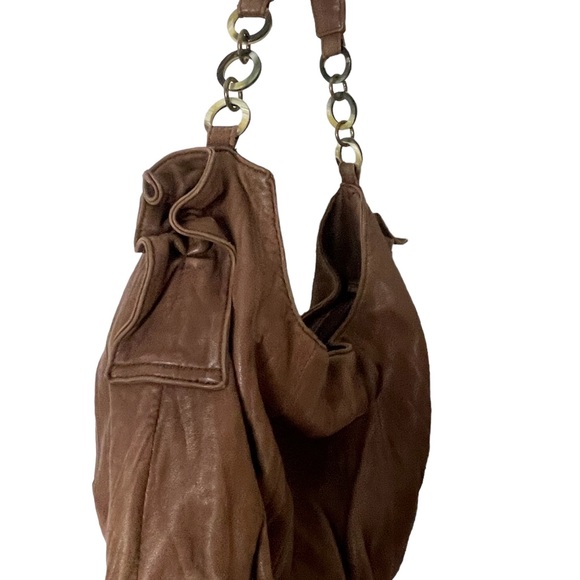 Adrienne Vittadini shoulder purse brown soft leather - Picture 4 of 11